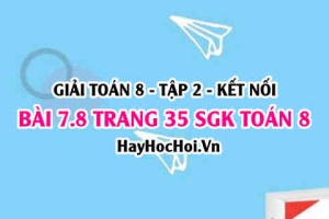 Bài 7.8 trang 35 Toán 8 Tập 2 Kết nối tri thức